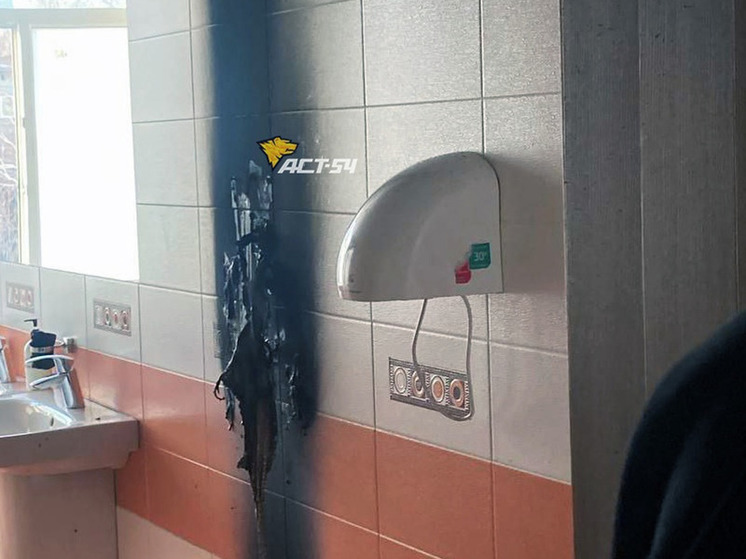 Пожар произошел в туалете Новосибирского технологического колледжа