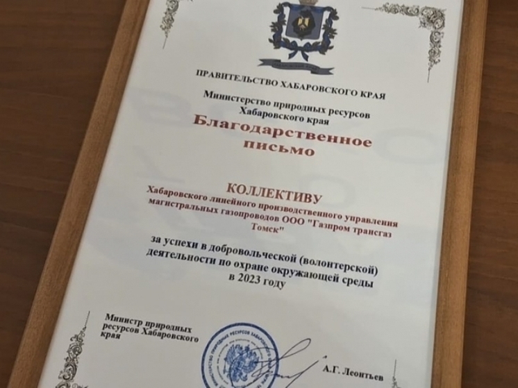 В Хабаровском крае благодарственными письмами отметили эковолонтеров