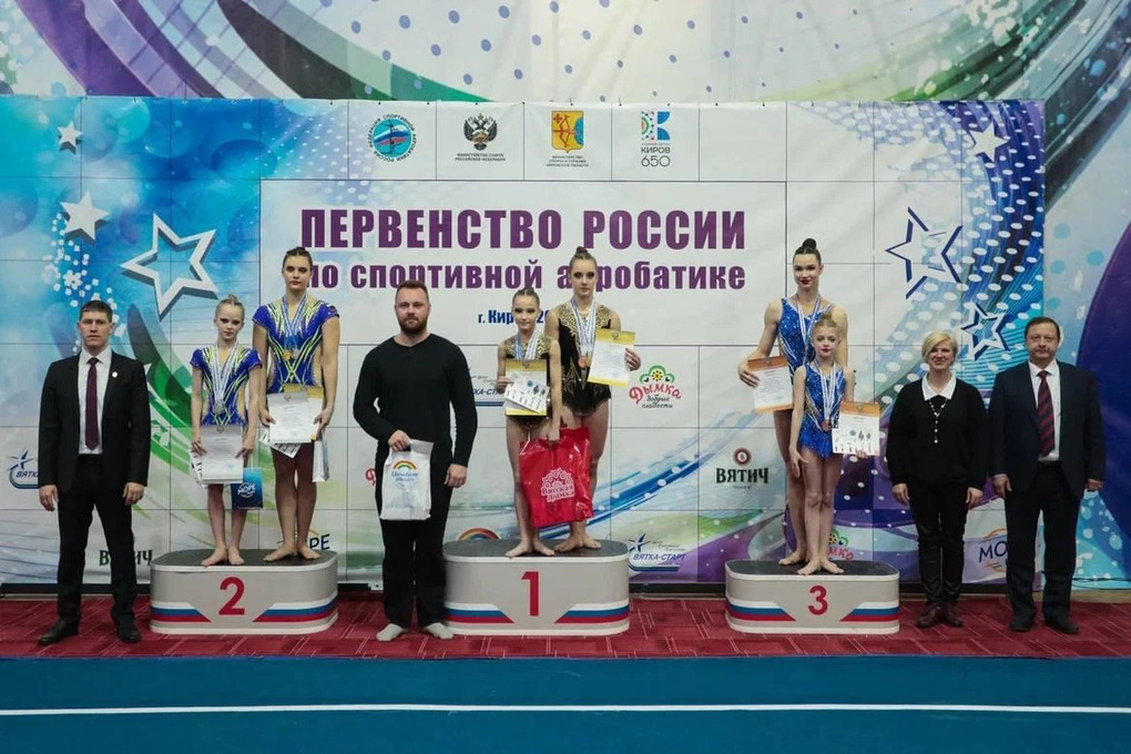 Oryol acrobats won gold at the Russian Championship