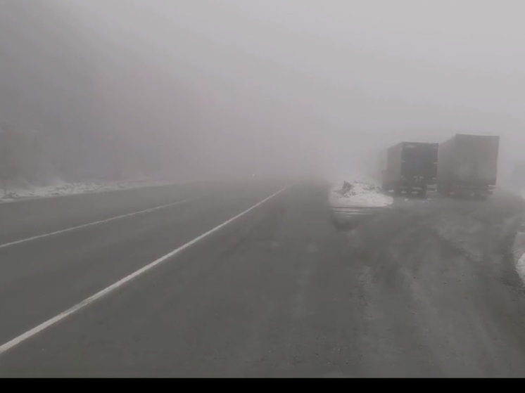 Плотный туман опустился на трассы в Челябинской области