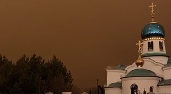 "Как на Марсе": видео песчаной бури в Благовещенске