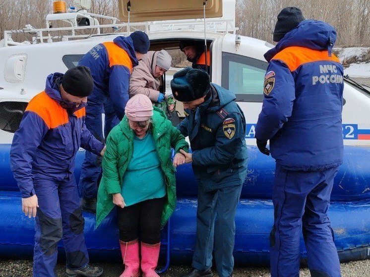 Из подтопленного поселка в Алтайском крае эвакуировали женщину
