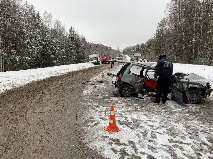 Водитель и пассажир автомобиля «Ока» погибли возле Екатеринбурга