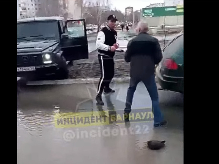 В Барнауле водитель «Гелика» ездил по тротуару, бил и пинал прохожего