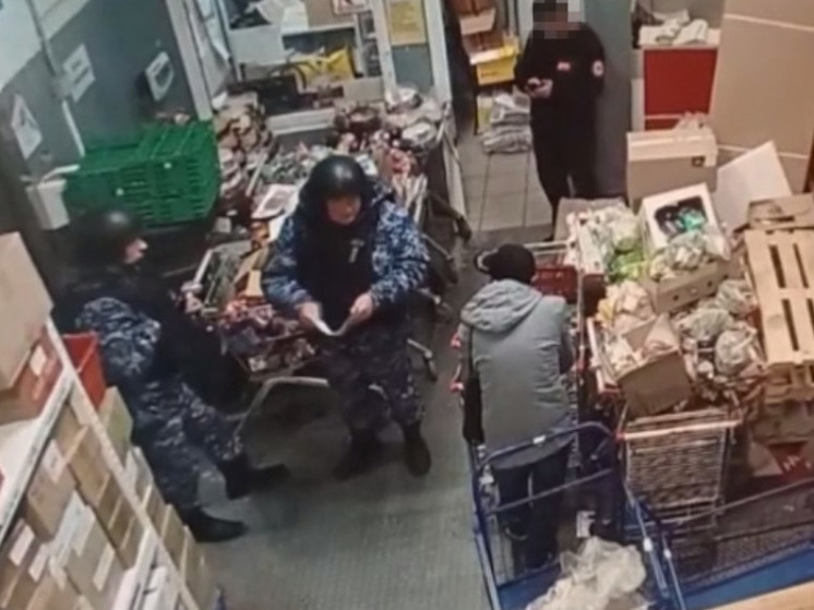 В Орехово-Зуево росгвардейцы поймали вора на кассе супермаркета