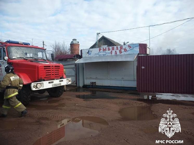 В Тверской области загорелась рыбная лавка