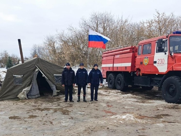 На время паводков в Луховицах установили пожарно-спасательный пункт