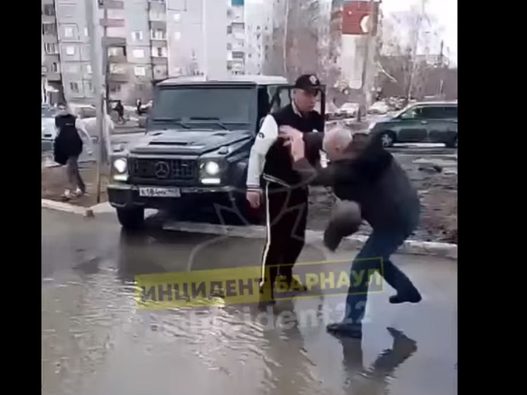 Барнаульская полиция отреагировала на водителя «Гелика», который бил прохожего и ездил по тротуару