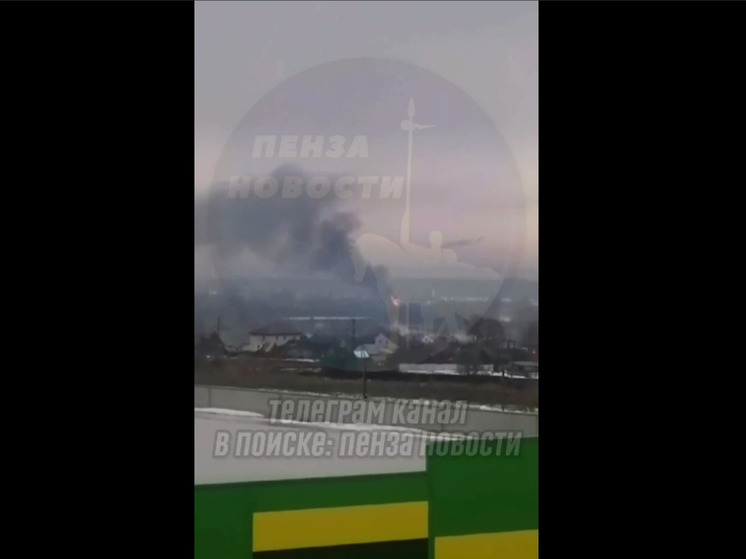 Пензенцы заметили огромный столб черного дыма в районе Засечного