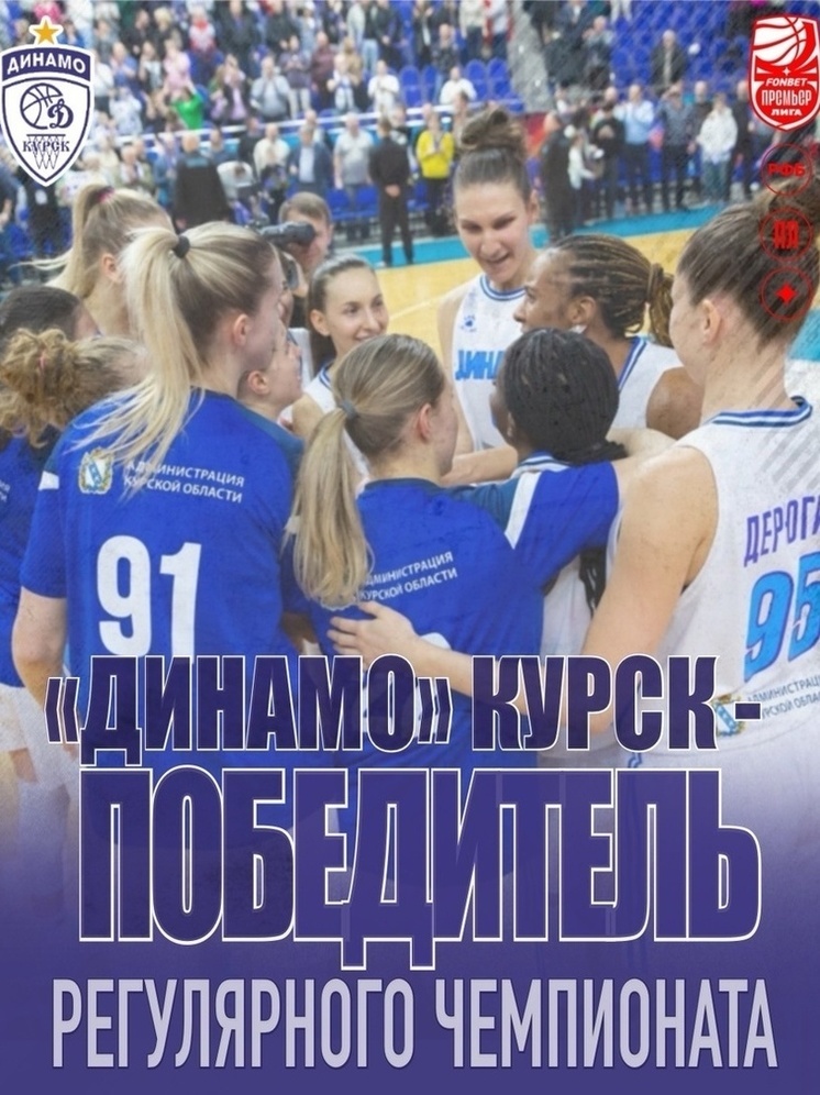 Курское «Динамо» выигрывает регулярный чемпиона по женскому баскетболу