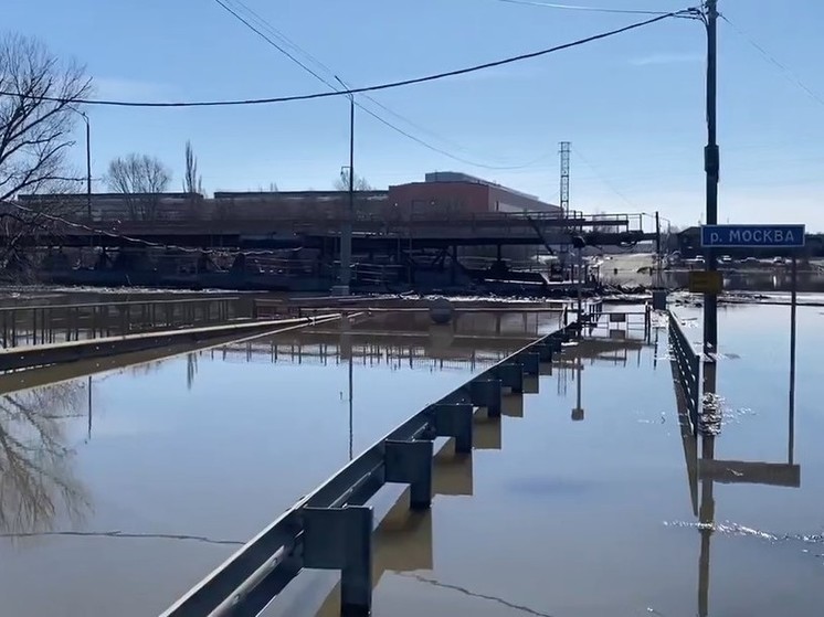 В Подмосковье затопило Митяевский мост в Коломне