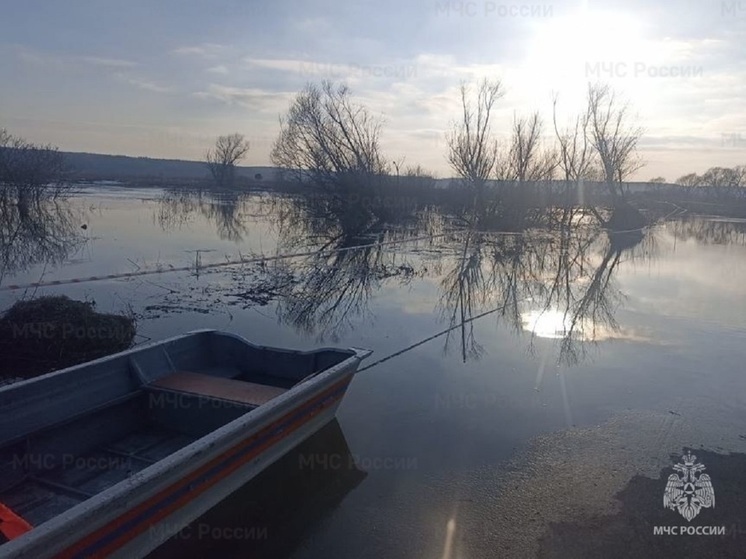 Жители трех населённых пунктов Калужской области переправляются на лодках