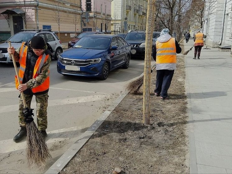 Мэр Воронежа остался недоволен уборкой пескосмета с городских тротуаров