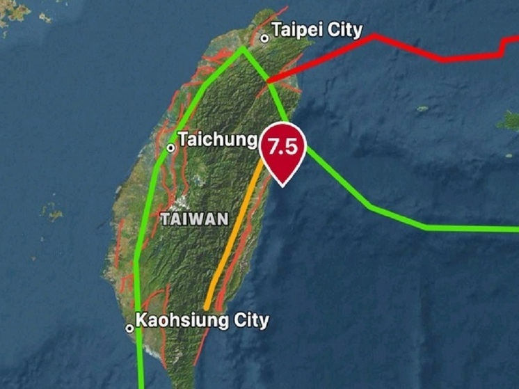 В результате мощного землетрясения в районе Тайваня в Японии объявлена угроза цунами