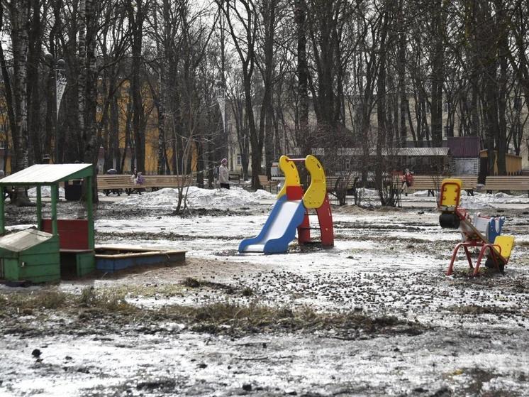 В парке Ветеранов в Вологде демонтируют старую детскую площадку