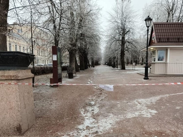 В Выборге закрыли парк Ленина из-за непогоды