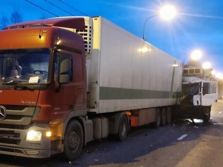 На трассе М-10 в Валдайском районе произошло столкновение двух большегрузов