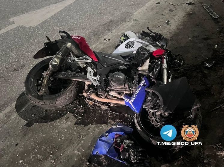В Уфе случилась первая авария с мотоциклом