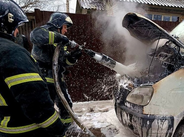Пожарные ликвидировали возгорание автомобиля в Боровичах