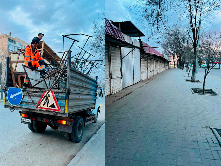 В Астрахани на Кировском рынке демонтировали прилавки