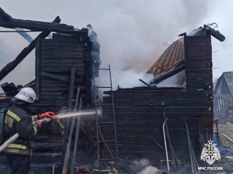 Ранним утром в Тверской области сгорел жилой дом