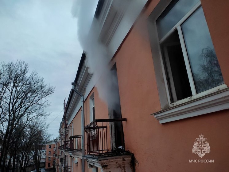 Телевизор загорелся в квартире на Октябрьском проспекте в Пскове, пострадал один человек