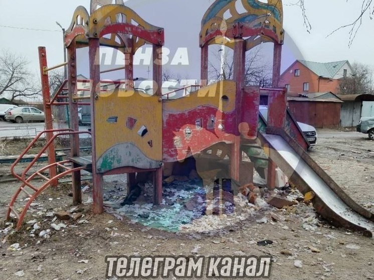 Пензенцы устроили свалку на детской площадке у Токарной