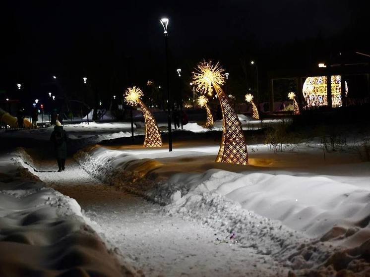 В Челябинске на летний период останутся железные «новогодние» деревья