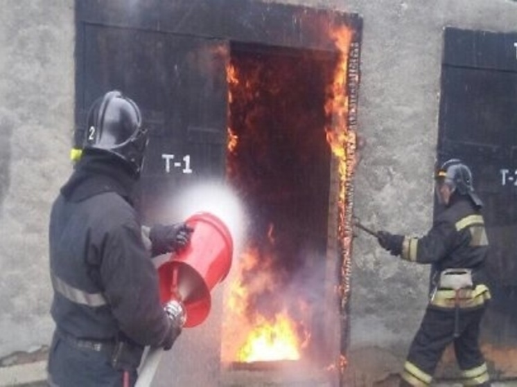 Линейка гаражей горела в Октябрьском районе Томска