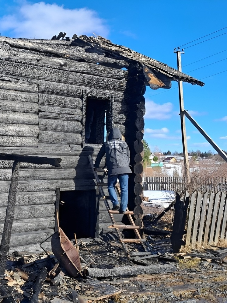В Коношском районе при пожаре погибла пенсионерка
