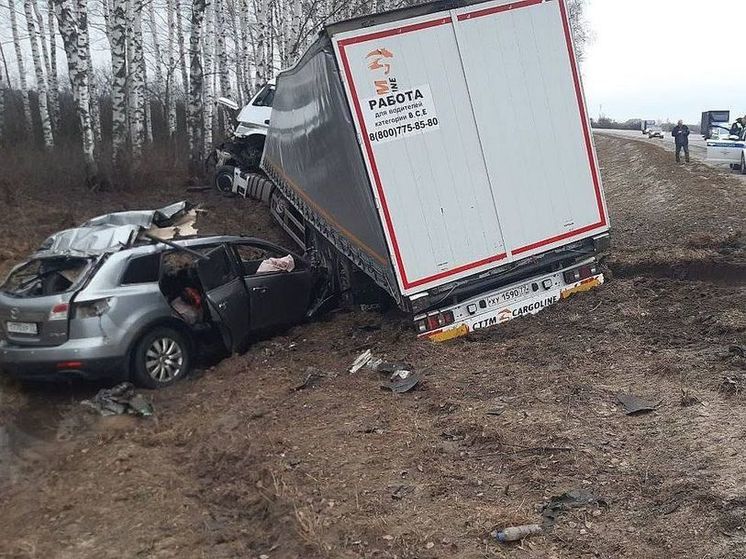 Шесть человек погибли в ДТП с «КамАЗом» и Mazda в Шиловском районе под Рязанью