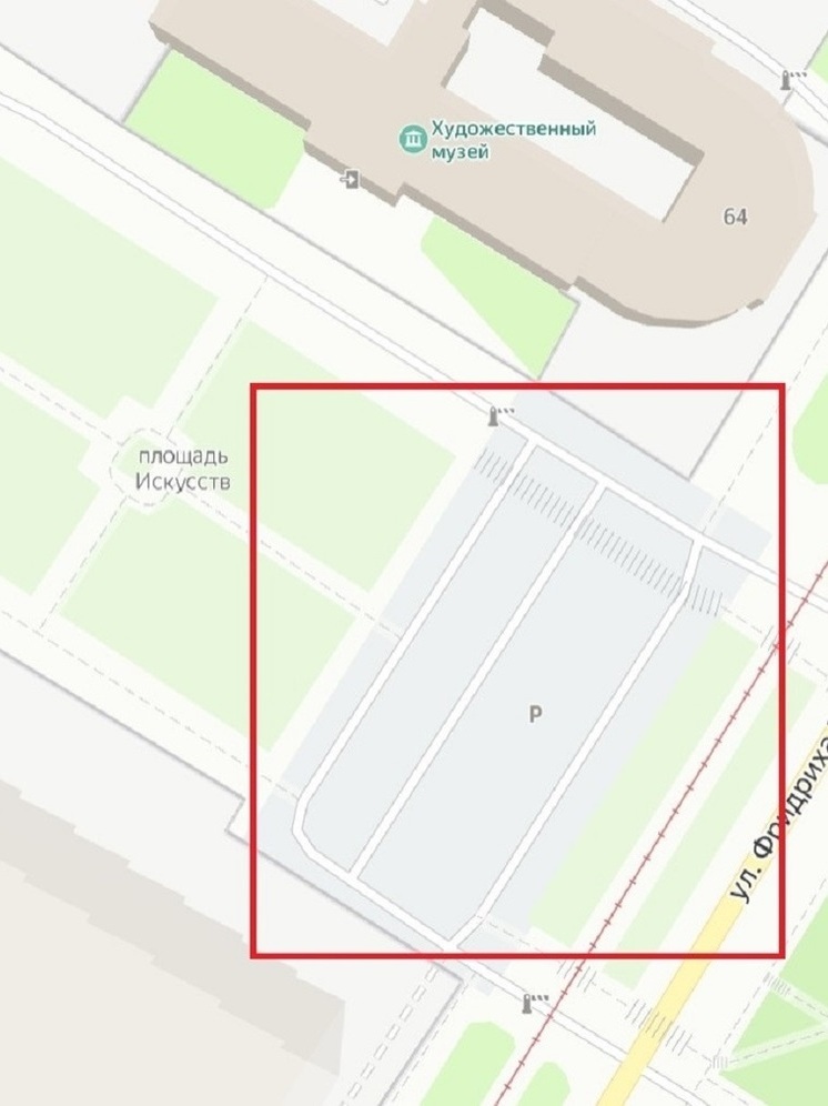 В Туле временно закрыта парковка на Площади искусств