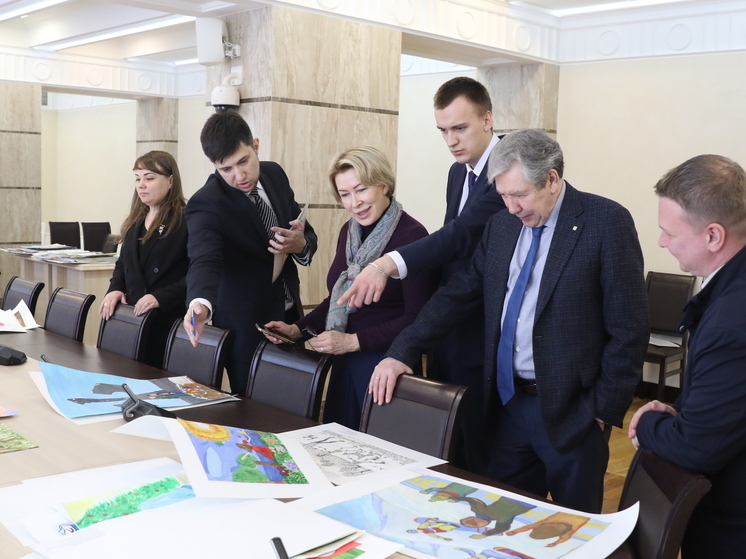 Депутаты Заксобрания Ленобласти рассмотрели детские рисунки