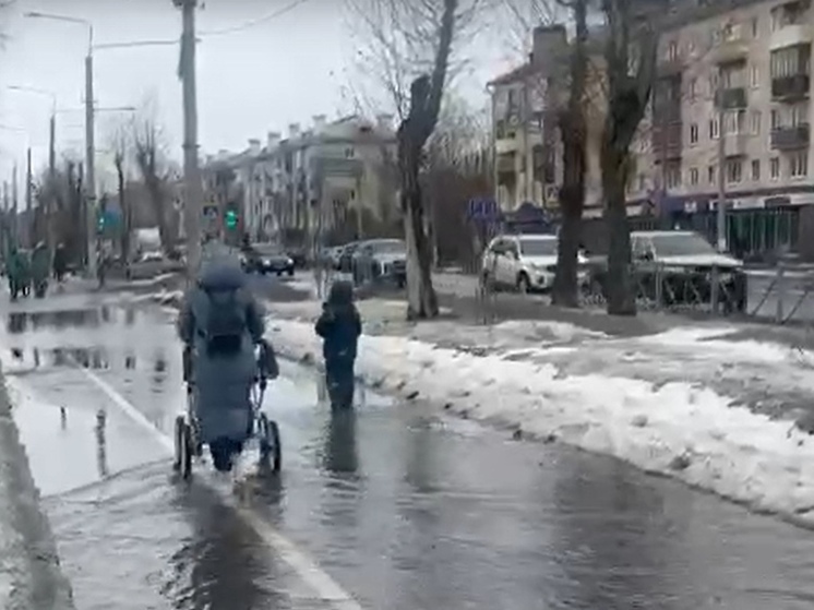 Глава Северодвинска прогулялся по самым затопленным участкам города