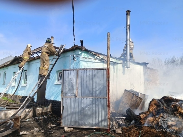 В Ливенском районе сгорел жилой дом
