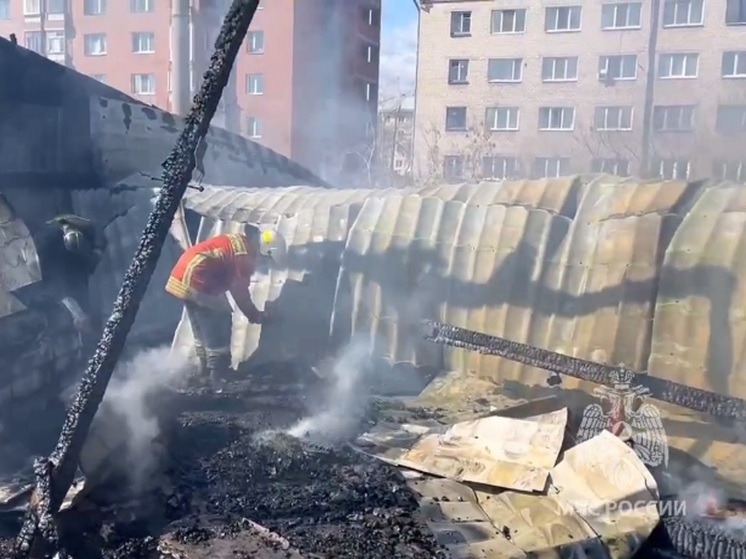 Пожарные потушили крупный пожар в автосервисе Екатеринбурга