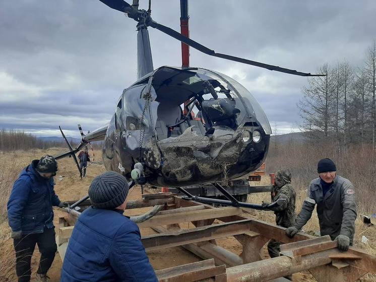 Вертолет задел землю винтом во время взлета в Забайкалье