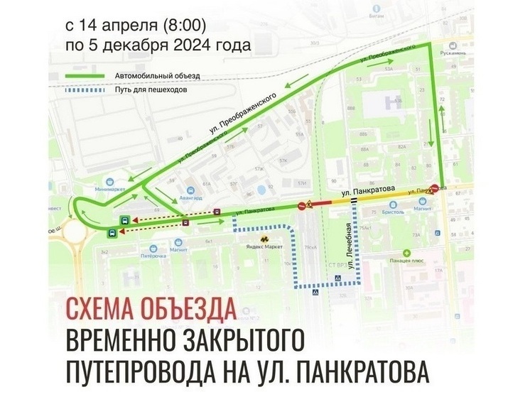 На улице Панкратова в Вологде закроют движение на путепроводе с 14 апреля