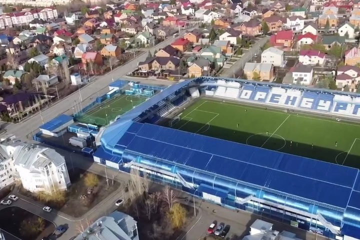 «Оренбург» показал, как выглядит его стадион во время наводнения в регионе