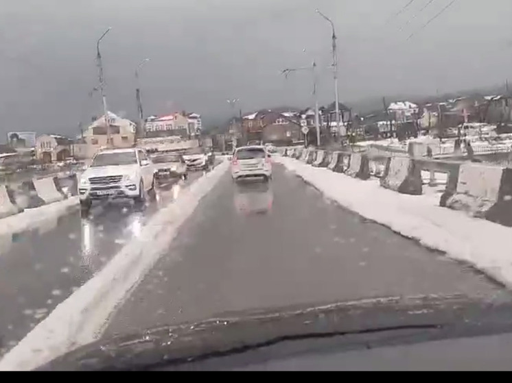 В Нальчике прошел ливень с градом