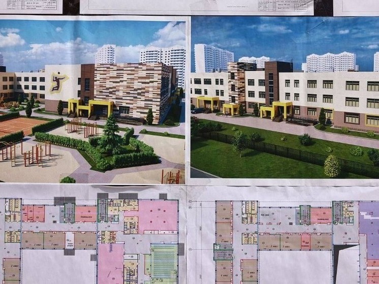 Новая школа по улице Черкасской в Краснодаре готова на 79 процентов