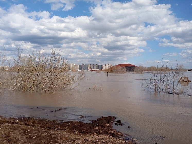 В Урале около Оренбурга начал снижаться уровень воды