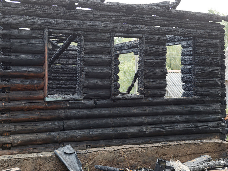 Дачный дом сгорел в Великолукском районе