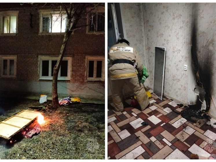В Марий Эл пожарные дважды тушили подожженную хозяйкой квартиру