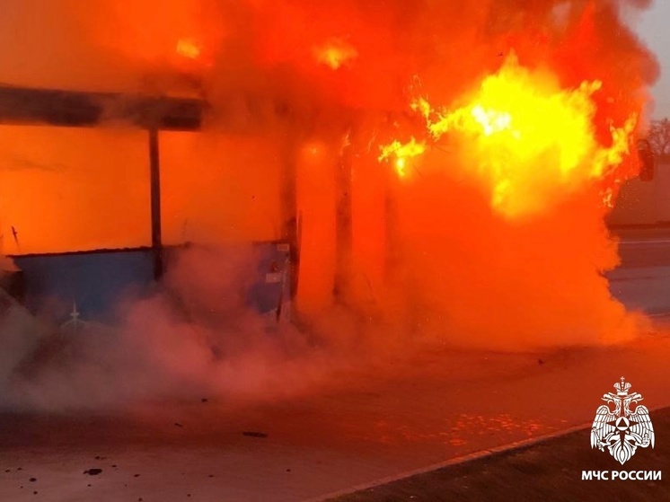 Появились новые кадры горящего автобуса у Восточного моста в Твери