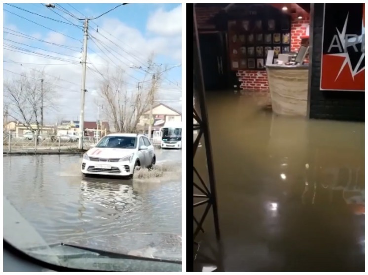В Омске затопило магазины и улицы на Московке