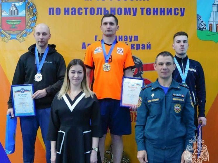 Абаканский пожарный стал чемпионом МЧС России по настольному теннису