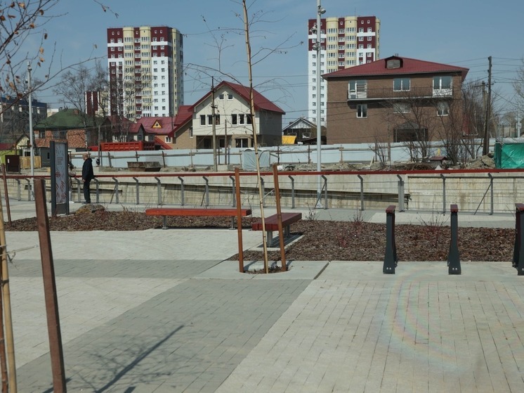 В Южно-Сахалинске продолжается реконструкция набережной Рогатки