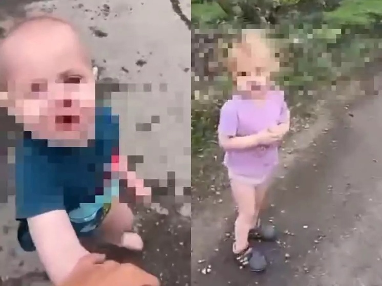 В Ростовской области нашли двух полу-голых детей, бродищих на улице