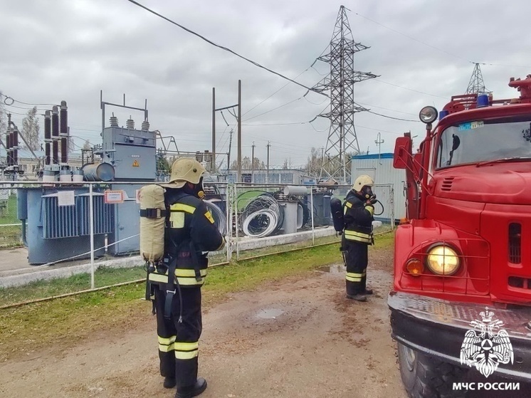Пожарные расчеты в районах тренировались на объектах энергетиков